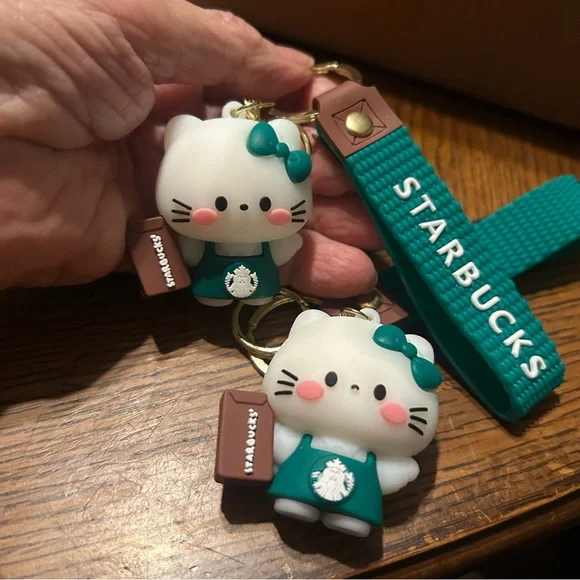 Starbucks Hello Kitty Keychain Bag Charm NEW - Picture 2 of 2